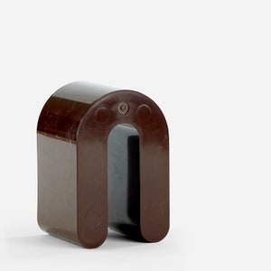 Brown plastic magazine holder designed by Rodolfo Bonetto image 5