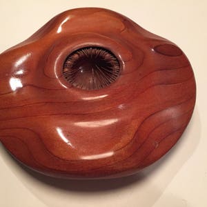 Wood sculpture by Austin Texas artist Shawn Roberts titled Redwood Flytrap image 4