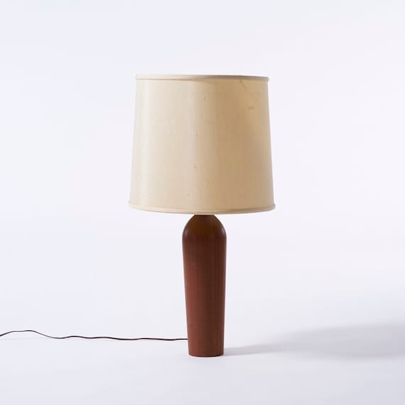 turned wood table lamp
