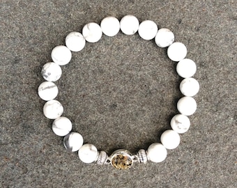 White Howlite Shore Line Sand Bracelet