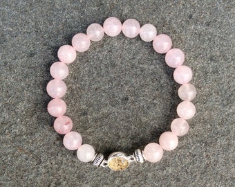 Pulseira de areia Shore Line de quartzo rosa