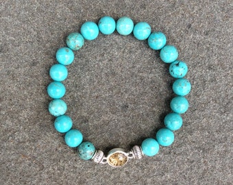 Pulseira de areia turquesa magnesita Shore Line