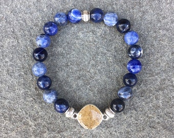 Sodalite Shore Line Sand Bracelet