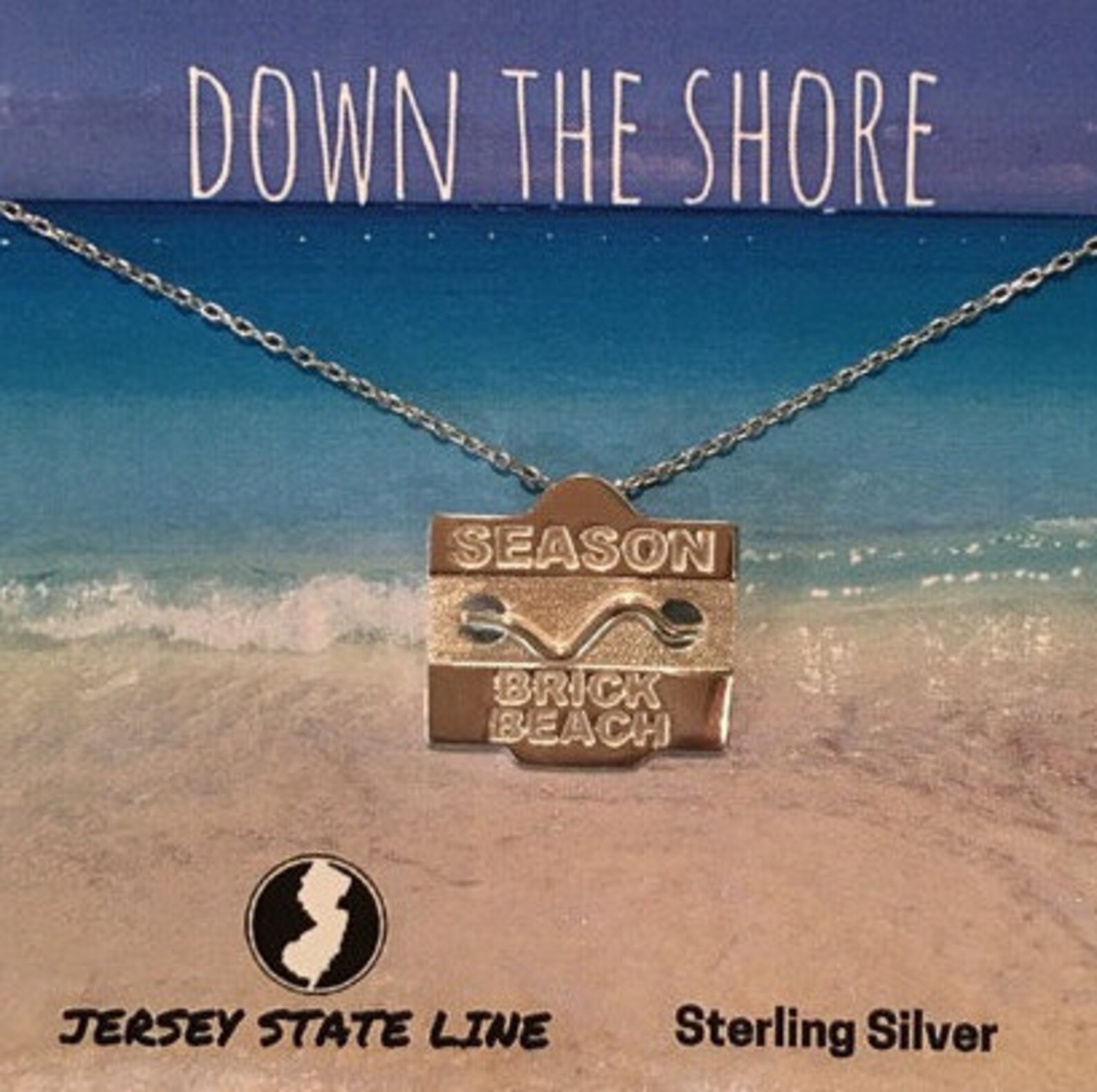 Brick Beach Jersey Shore Sterling Silver Beach Badge Etsy