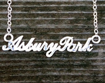 Asbury Park - New Jersey Shore Town Halskette aus Sterlingsilber
