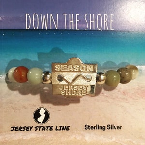Jersey Shore Sterling Silver Beaded Beach Badge Bracelet
