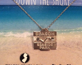 Seaside Park - Jersey Shore Sterling Silver Beach Badge Necklace