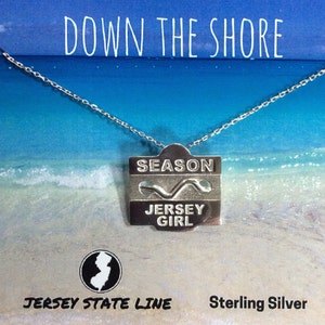 Jersey Girl - Sterling Silver Beach Badge Necklace