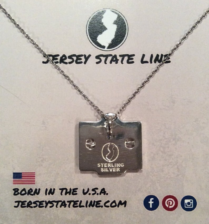 Avonbythesea Jersey Shore Sterling Silver Beach Badge Necklace Etsy