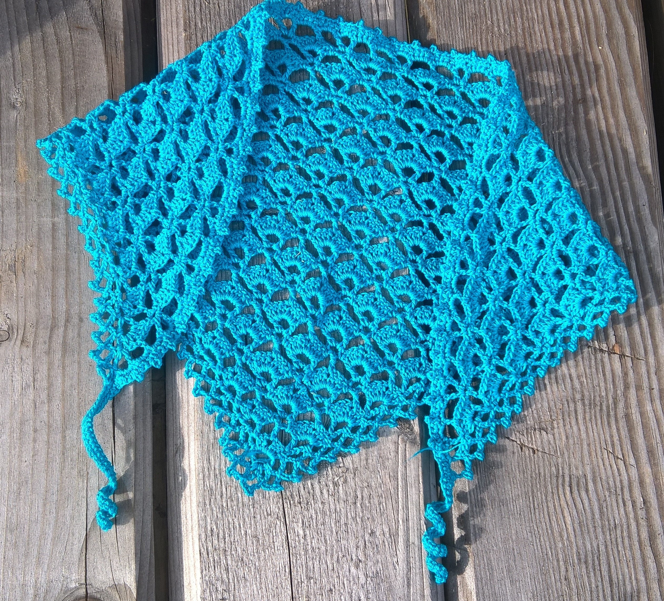 Head Kerchief Crochet Hair Bandana Crochet Lace Headband Etsy