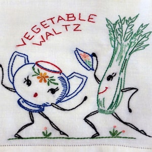 IV260 Joyous Dancing Motifs for a Kitchen Ball Vintage Embroidery Transfer PDF Instant Download!