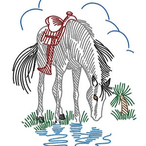 IVAB7380 10 Horse Designs for Tea Towel Designs Vintage Embroidery Transfer PDF Instant Download!