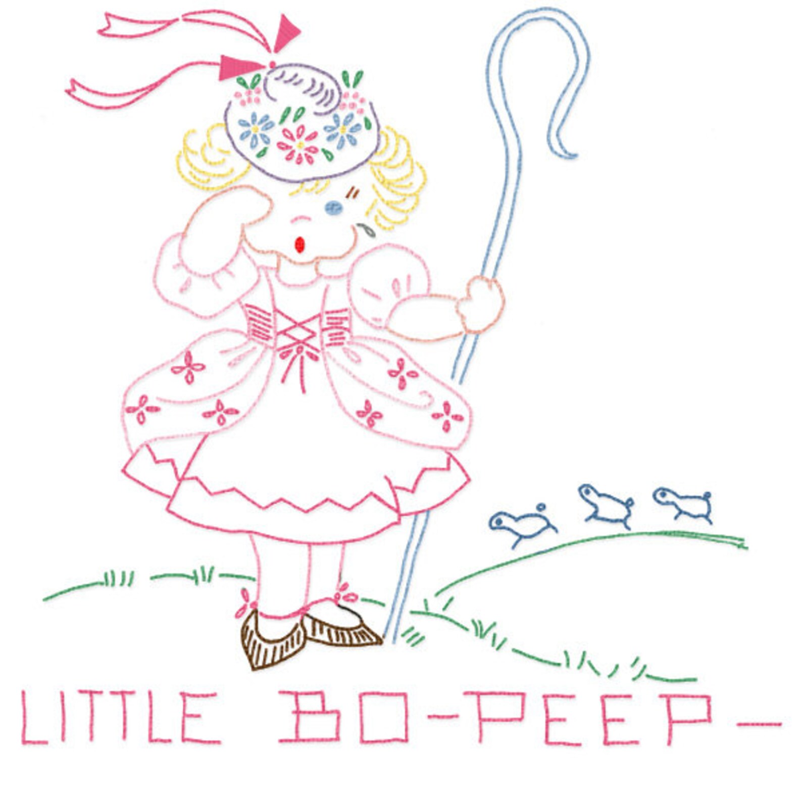 IV477 Nursery Rhyme Quilt Blocks Vintage Embroidery Transfer Etsy