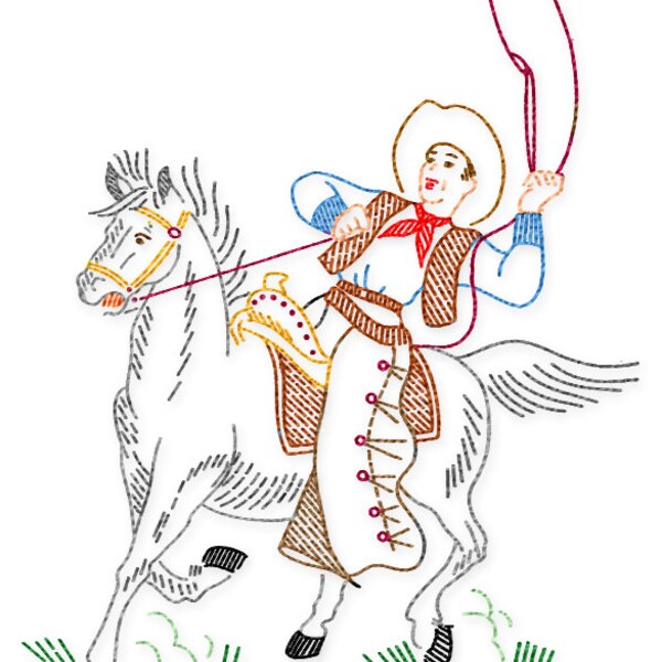 Vintage Cowboy Embroidered Converter main image 0