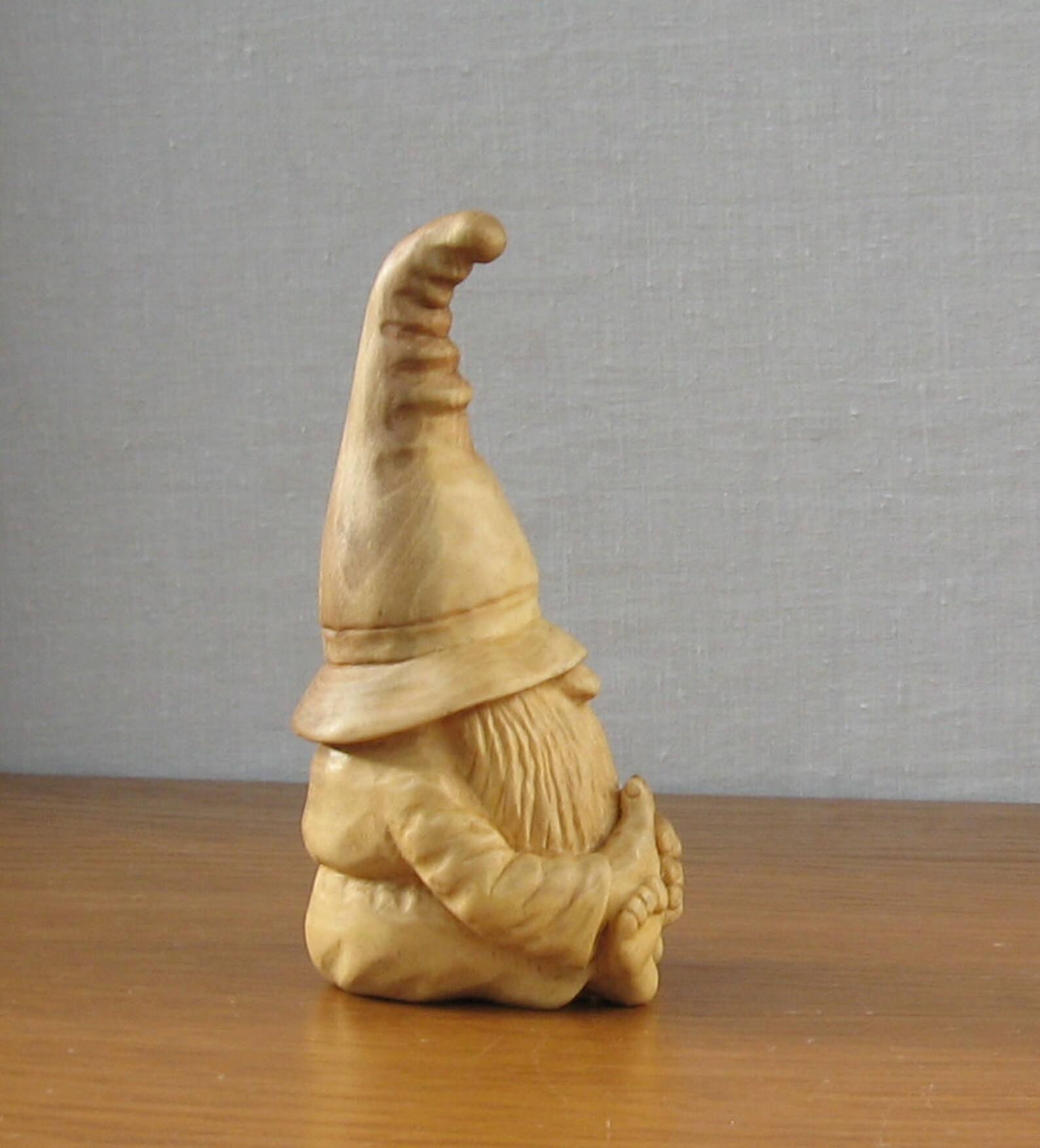 Gnome Wooden figurine Nut wood carving Wooden carved Etsy
