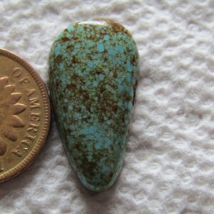 Number Eight #8 Turquoise Cab 9.8 carat American Nevada Blue Cabochon High Grade Spiderweb Web USA