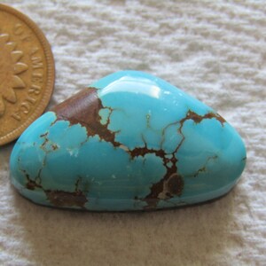 Number Eight #8 Turquoise Cab 20 Carat American Nevada Blue