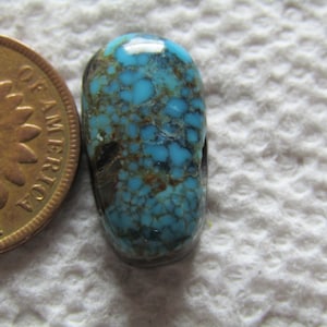 Number Eight #8 Turquoise Cab 8.3 carat American Nevada Blue Cabochon High Grade Spiderweb Web USA