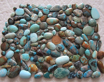 144 Mixed Turquoise Cabs 1000 carats American Nevada Arizona Colorado Wholesale Lot Cabochons