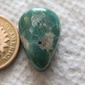 Natural Broken Arrow Variscite Cab 14 carat American Nevada Green Cabochon