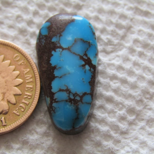 Egyptian Turquoise Cab 11 carat Spiderweb Cabochon Egypt Maroon Red Black Matrix Blue Turquoise