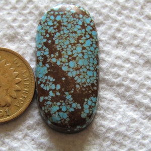 Number Eight #8 Turquoise Cab 20 Carat American Nevada Blue