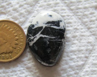 Natural White Buffalo Ribbon Boulder Turquoise Cab 23 carat American Nevada Cabochon