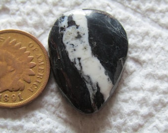Natural White Buffalo Ribbon Boulder Turquoise Cab 21 carat American Nevada Cabochon