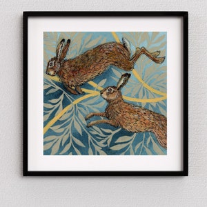 Hase Kunstdruck, Wildtier Wandkunst, Einzigartiges Geschenk für das Zuhause, Schottische Kunst, Kunstdruck.