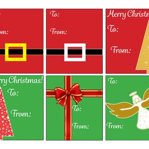 Eenvoudige kerstlabels
