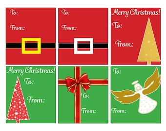 シンプルなクリスマスタグ