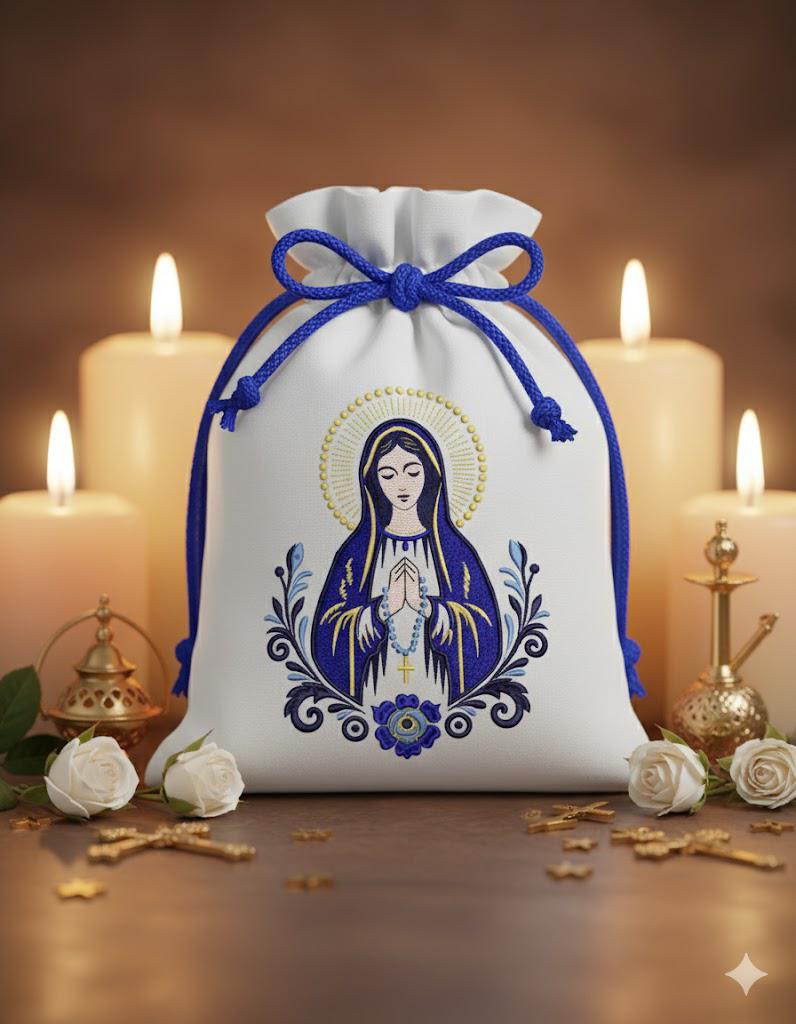 Virgin Mary Machine Embroidery Design – Catholic Holy Mother