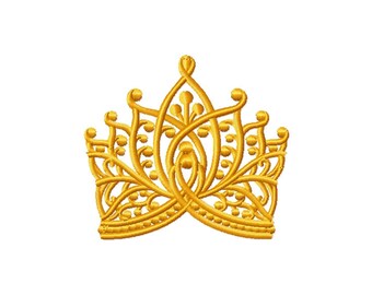 Royal Princess Tiara Machine Embroidery Design 7 Sizes