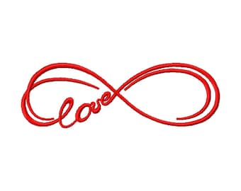 Love You Endlessly, Infinity Sign Machine Embroidery Design