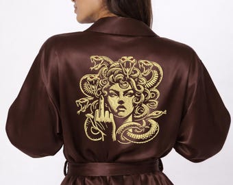 Medusa gorgon face with snakes hair machine embroidery design -7 sizes