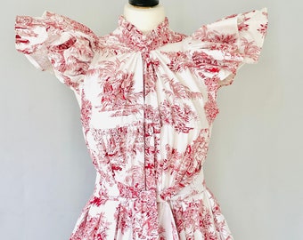 Robe en toile de Jouy