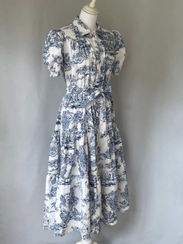 Toile De Jouy Dress Etsy
