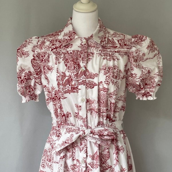 Robe toile de jouy