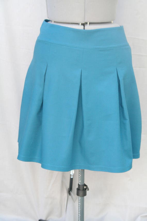 Hand made Violet pleated skirt violet Milano jersey pleated skirt Made in France violet FiFi skirt
