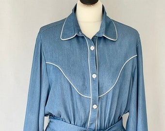 Robe western bleue