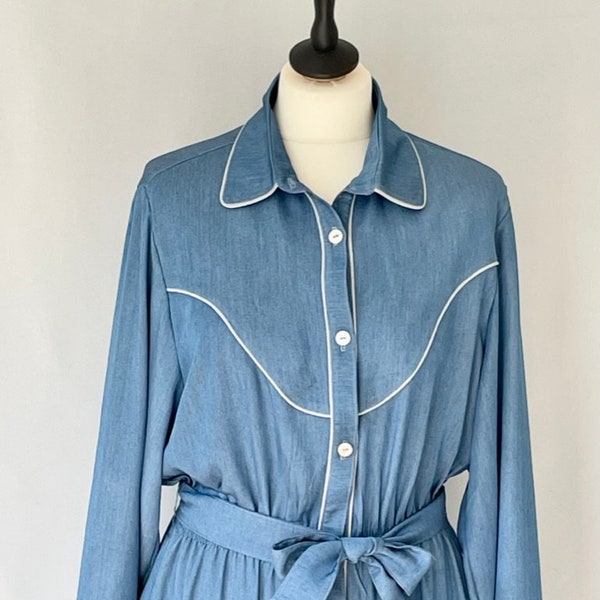 Robe western bleue