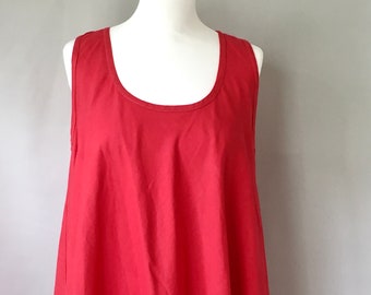 Vestido de lino rojo