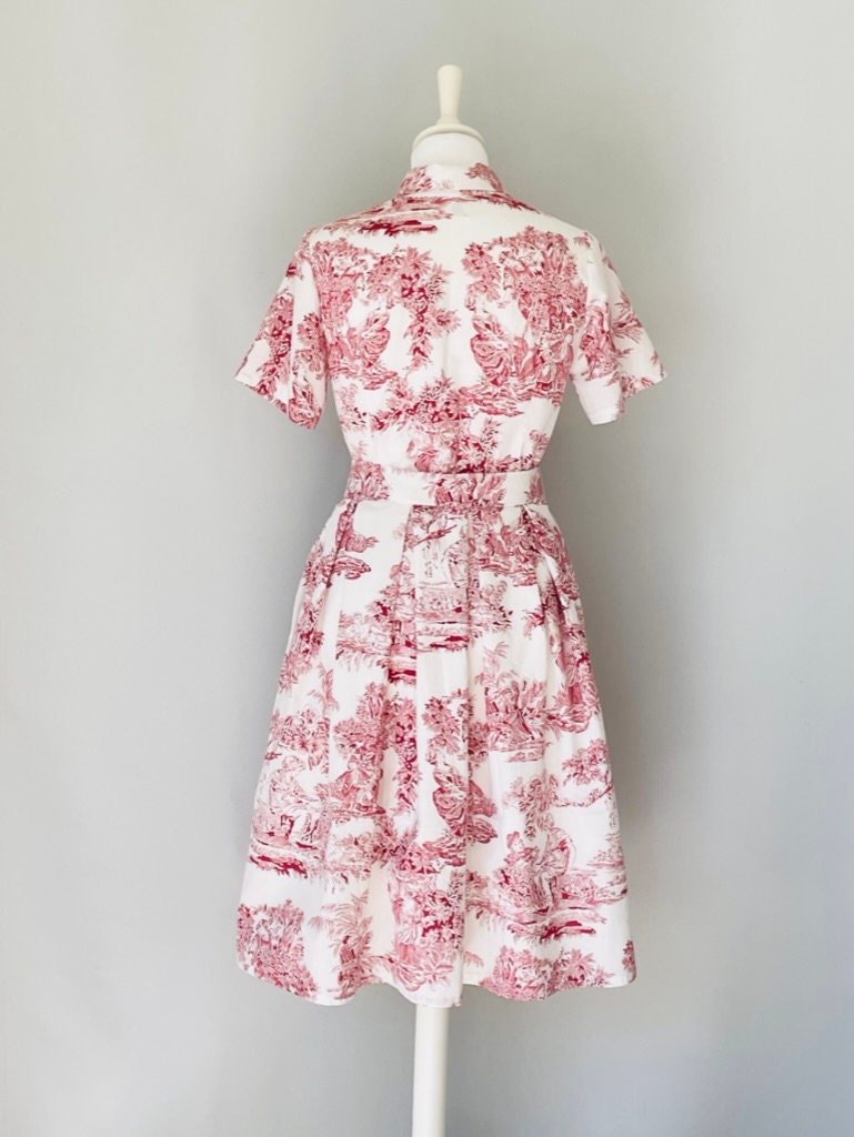 Toile De Jouy Dress Etsy
