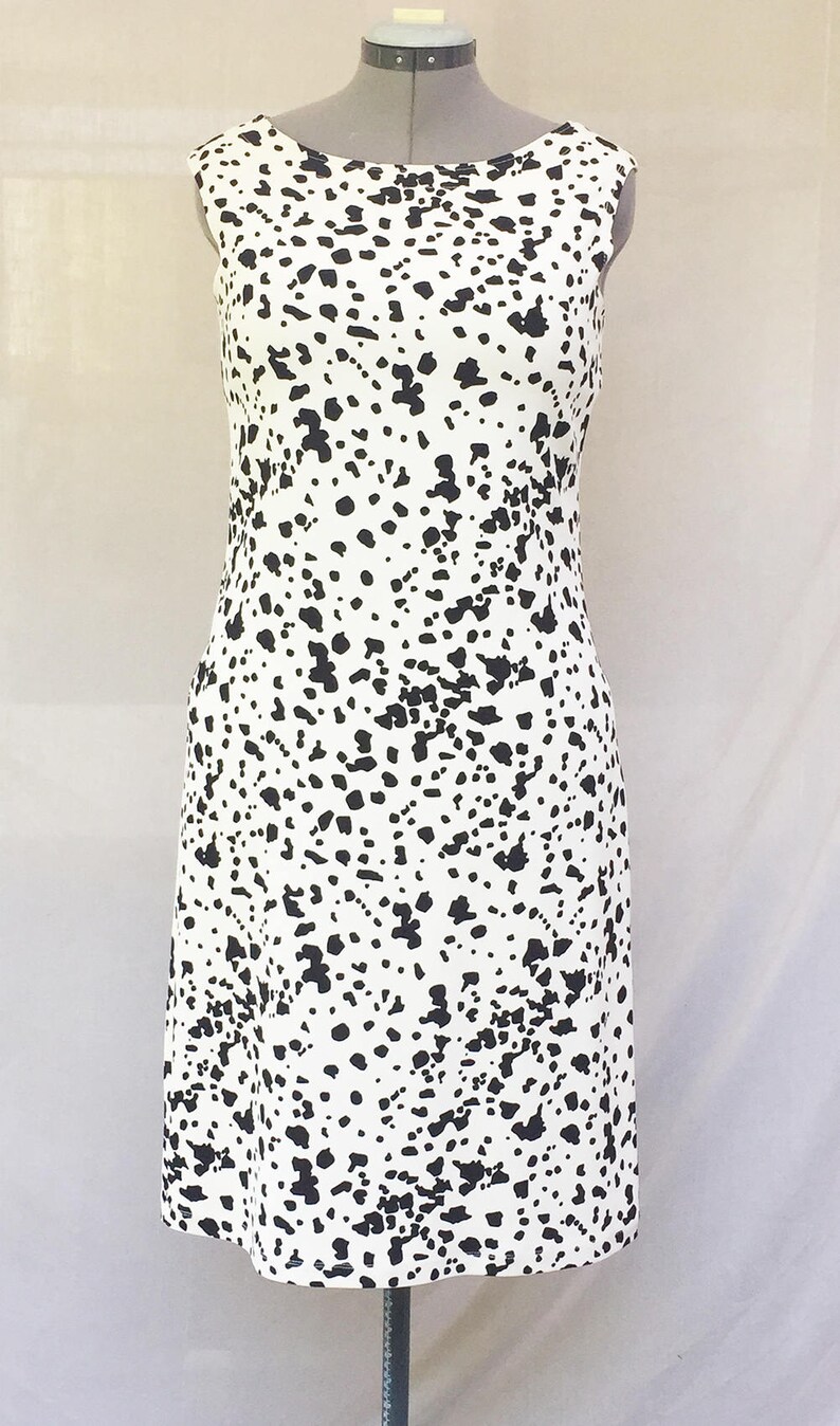 black and white dalmatian dress