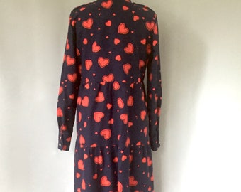 open lace back dress Floret Midi Dress - Red Hearts