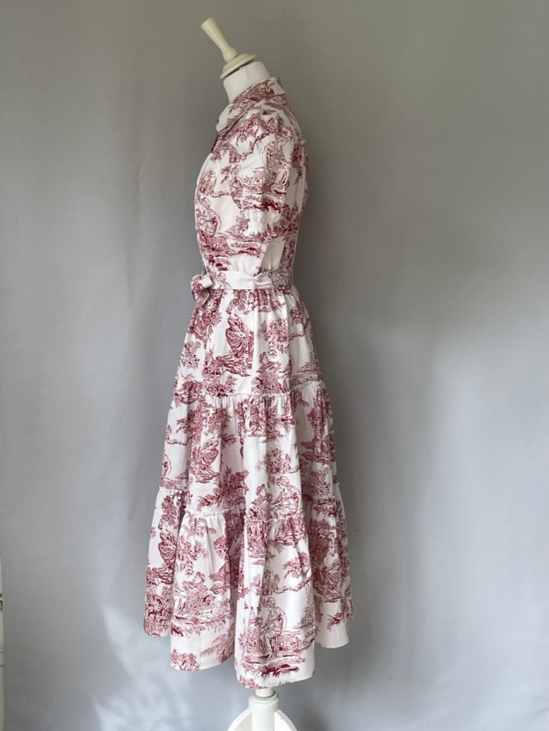 Toile De Jouy Dress - Etsy