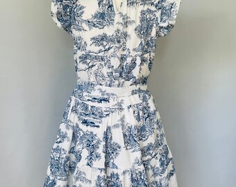 Toile De Jouy Dress - Etsy