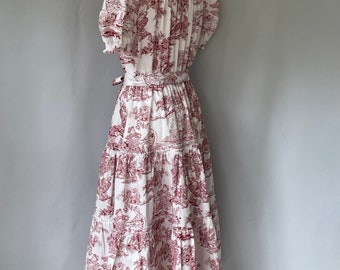 ワンピース riu Twist ribbon Toile de Jouy dress Twist ribbon Toile de Jouy dress – Riu