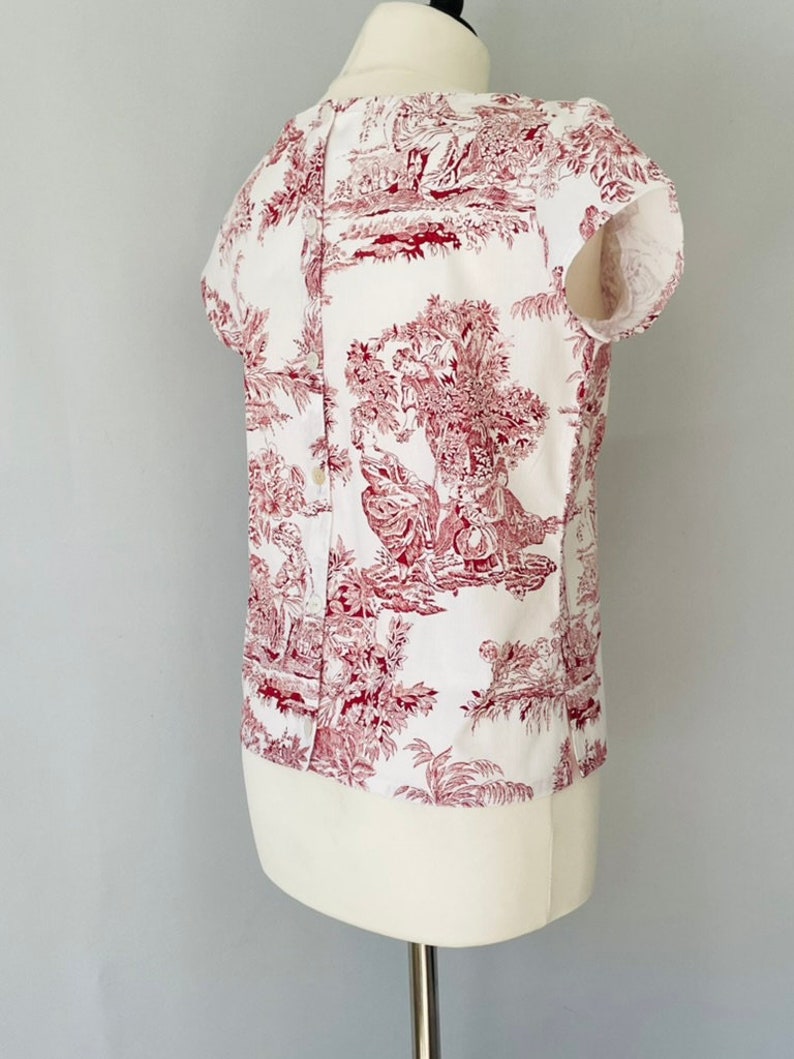 PRE-SALE | Ella Shirt Button Front Toile de Jouy
