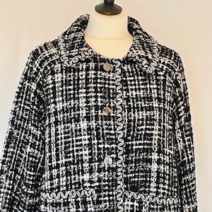 Black and grey tweed jacket